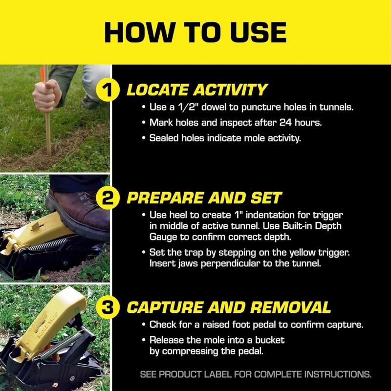 Efficiently Eliminate Moles with Our Reusable Hands-Free Trap - 1