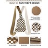 Checkered Sling Bag for Women, Small Checkered Crossbody Chest Bag