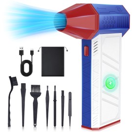 Electric Air Duster, 3 Gear Adjustable Mini Jet Blower 130000RPM, Adjustable Electric Duster Replace Compressed Air Can Rechargeable Air Blower for Computer Keyboard PC Car