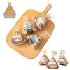 100-Pack Onigiri Wrappers with Stickers - Food Grade Plastic Musubi