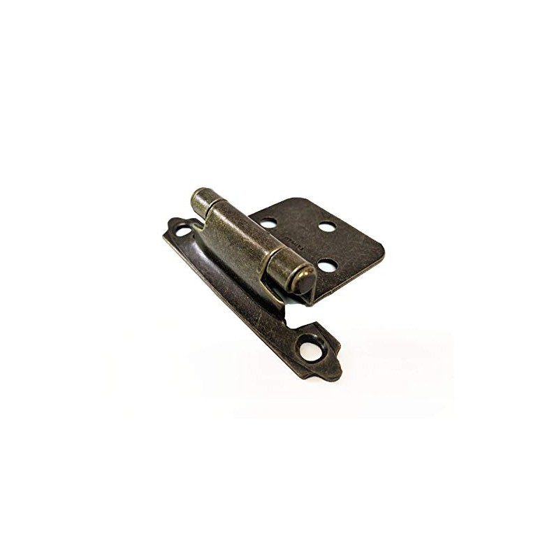 Semi-Concealed Hinge in Antique Brass - 4 Pack
