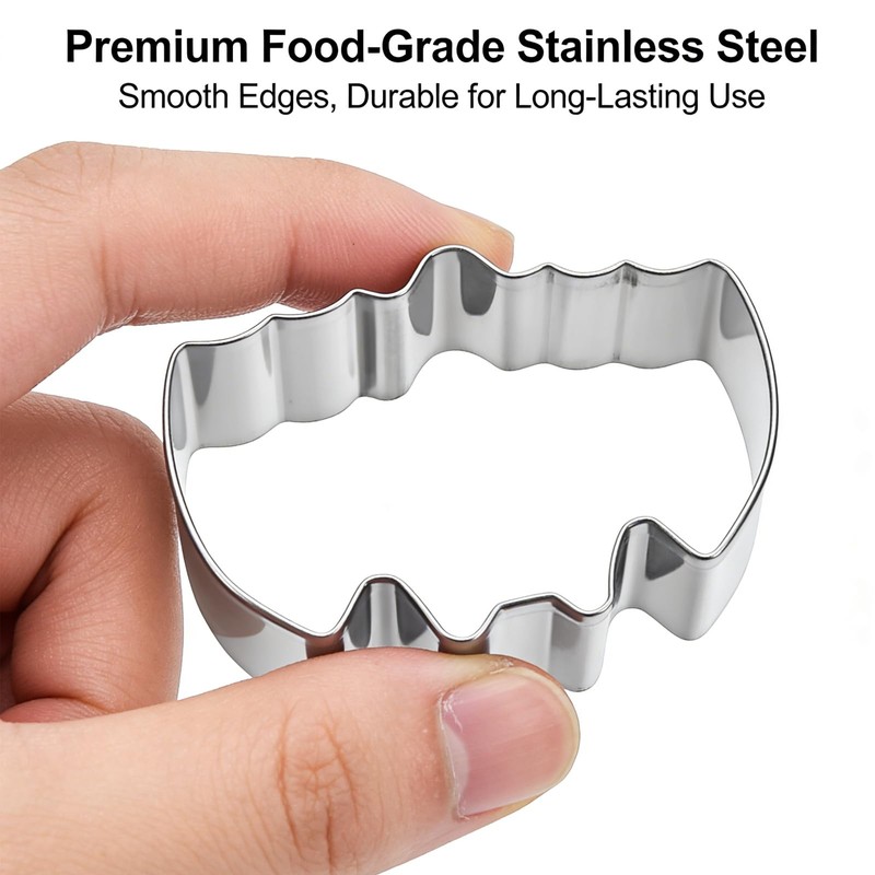 12 Pcs Halloween Cookie Cutters Set, Mini Stainless Steel Spooky