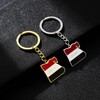 ROYALEAD Unique Egypt Map Flag Keyring Keychain Personality Stainless Steel