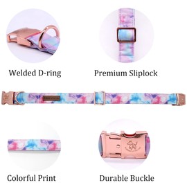 ELEGANT LITTLE TAIL Colorful Print Pet Collar - Comfortable Adjustable for X-Large Dogs