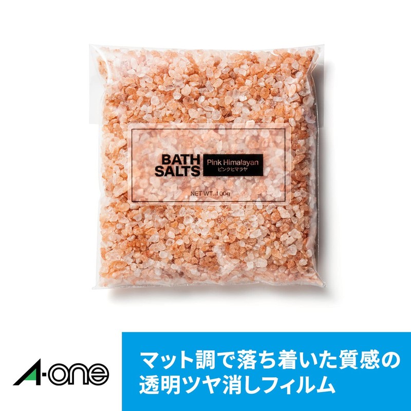 エーワン ラベルシール ツヤ消しフィルム 透明 ノーカット 10枚 28793