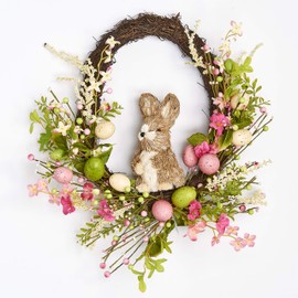 Worth Imports 20" Spring Time Easter Bunny Wreath