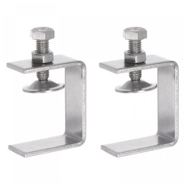 sourcing map Stainless Steel C-Clamp with 46mm Wide Jaw Opening for Woodworking Welding Building Household Mount 2 Pcs