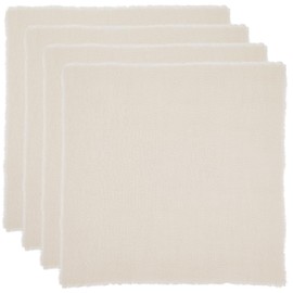 CREATCABIN Off White Table Runner Square Cotton Table Runner Vintage Rustic Table Runner Easter Table Runner Living Room Dining Table Cloth for Boho Wedding Party Birthday Home Decorations 16.54in