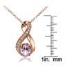 Plata de Ley Chapados en oro rosa imitación Gemstone Oval