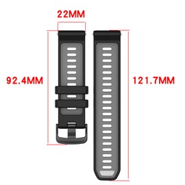 Compatible for Garmin Forerunner 970 Band, 22mm Soft Silicone Wristband Replacement Watchband Strap for Garmin Forerunner 570 47mm/Forerunner 265/Forerunner 255/Venu 3