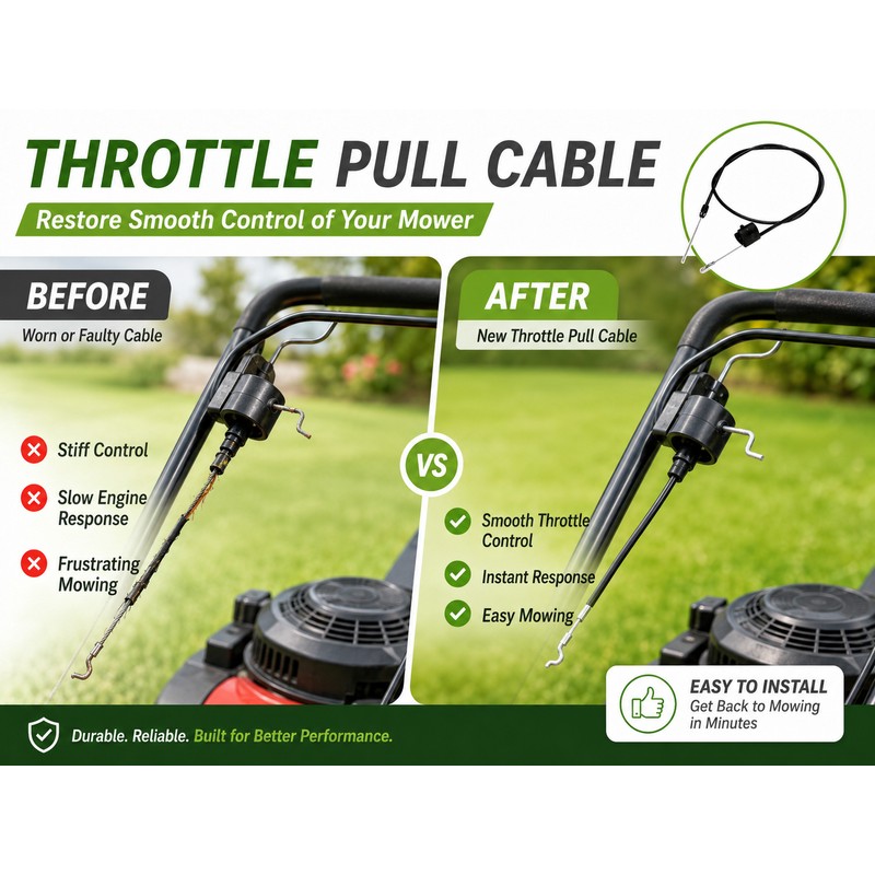 Lawn Mower Zone Control Cable for Engine Repair – Stainless