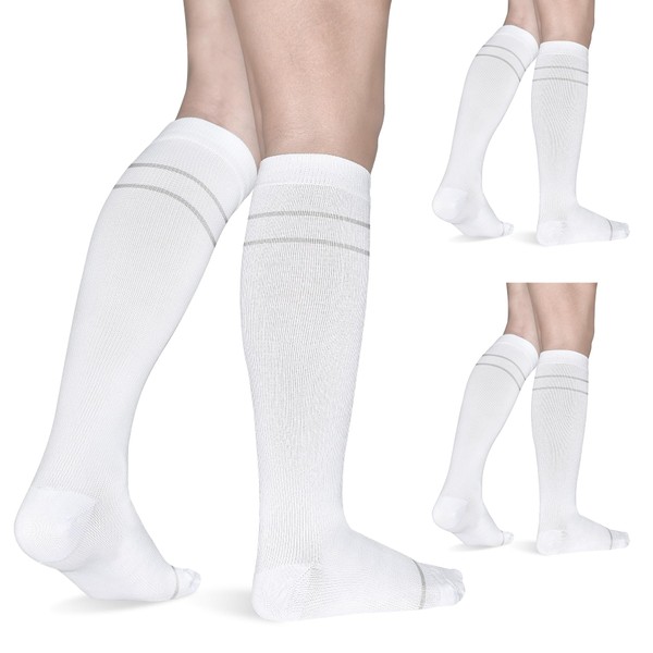 Skibueat Compression Stocking 3 Pairs Athletic Men Women Knee High