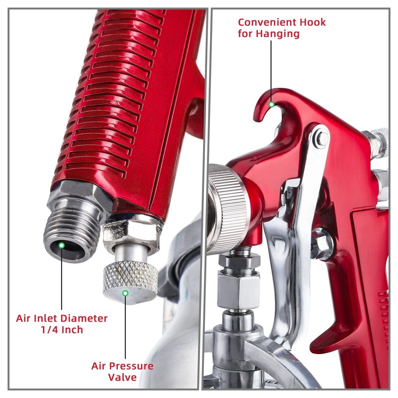 CarBole Suction Paint Sprayer Gun - 1000cc Capacity Cup with