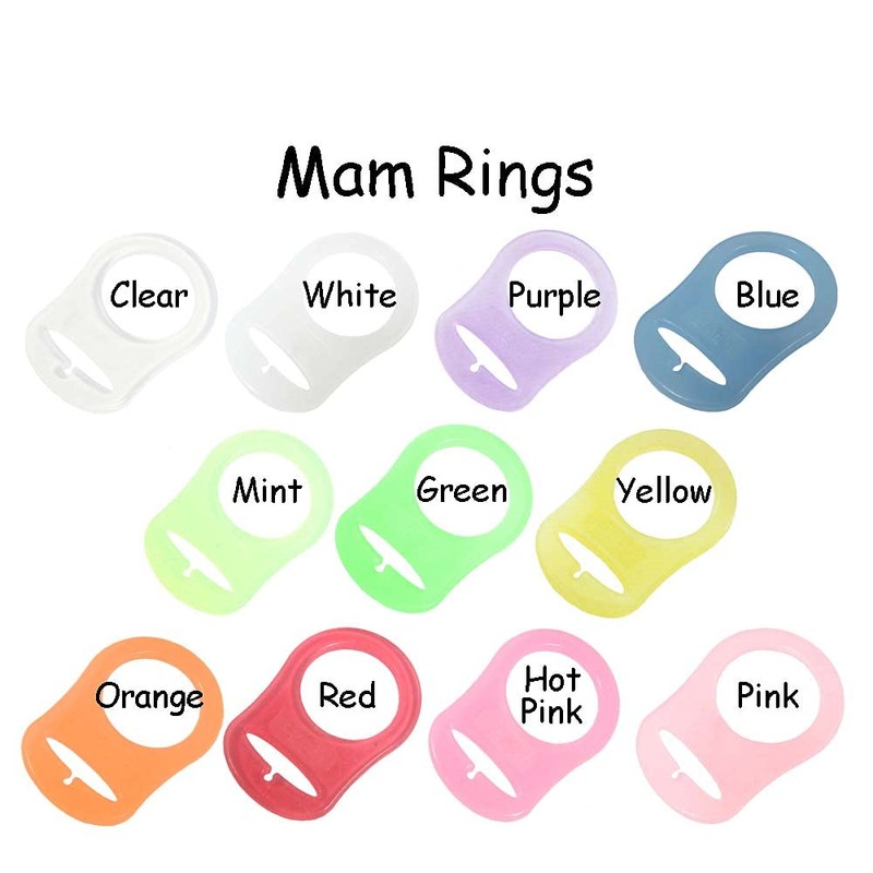 5 MAM Ring Button Style Pacifier Adapter (Mixed Colors) -