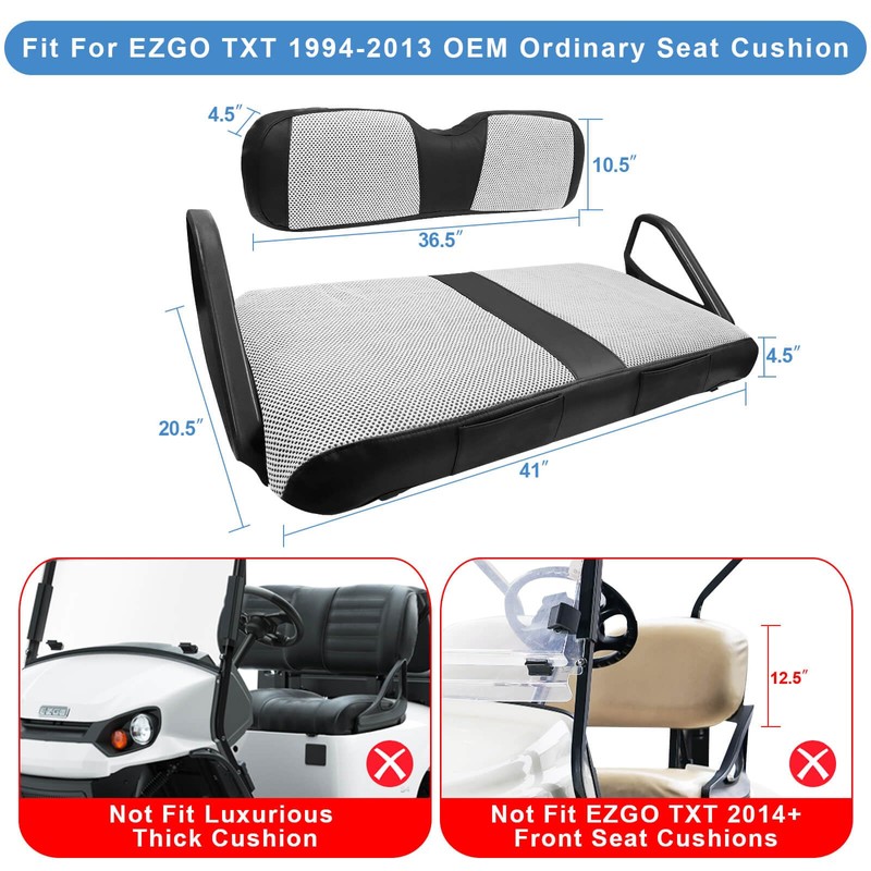 EZGO TXT Seat Cover, Golf Cart Front Seat Cover Fit