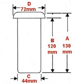 Flower Stand for Graves, Premium Stainless Steel, Medium Insert, No Brim, Tube Diameter: 1.7 inches (44 mm), Ring Bottom Depth: 4.7 inches (120 mm), Set of 1 to 2 (S-44 (Small)