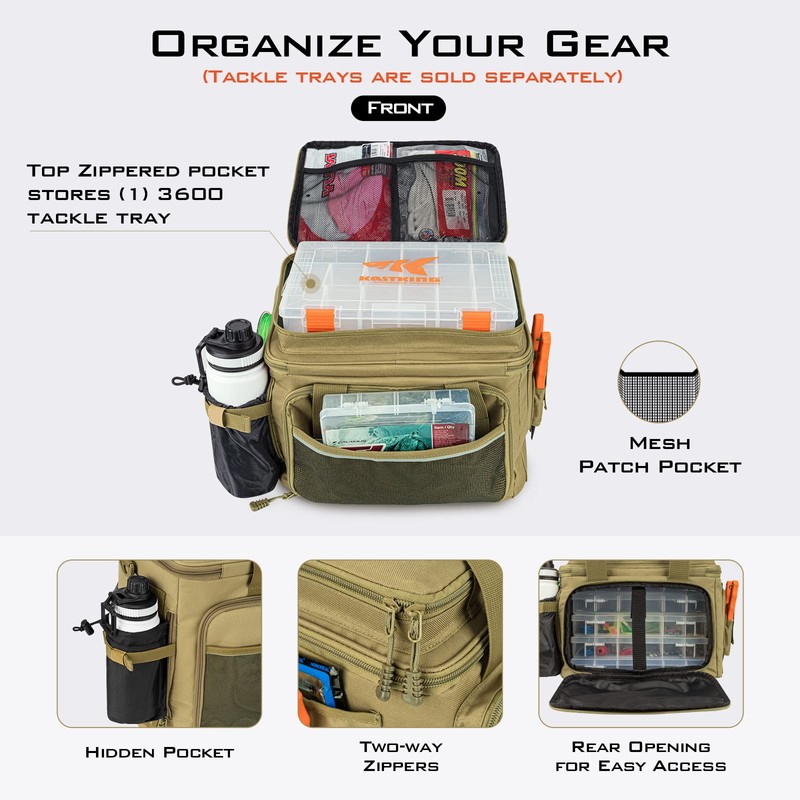 KastKing Karryall Fishing Tackle Bags for Saltwater or Freshwater Fishing