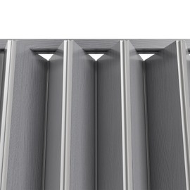 SmartStandard 32" x 80" Accordion Doors Interior, PVC Accordion Folding Doors for Doorway, Include Door, Mounting Hardware and Handle, Double-Layer for Closet Bathroom Basement, Grey