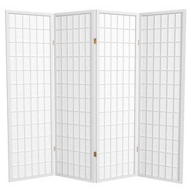 Red Lantern WP60-WHT-4P Folding Screen, 4 Panel, White