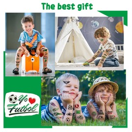 Children's Tattoo Sticker Set, Glow in the Dark Tattoo Children, Temporary Tattoos for Boys, Children's Tattoos, Football Stickers, Children's Birthday Party Bags, Football Party