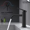 KENES Bathroom Faucet Black, Single Handle Matte Black Bathroom Sink