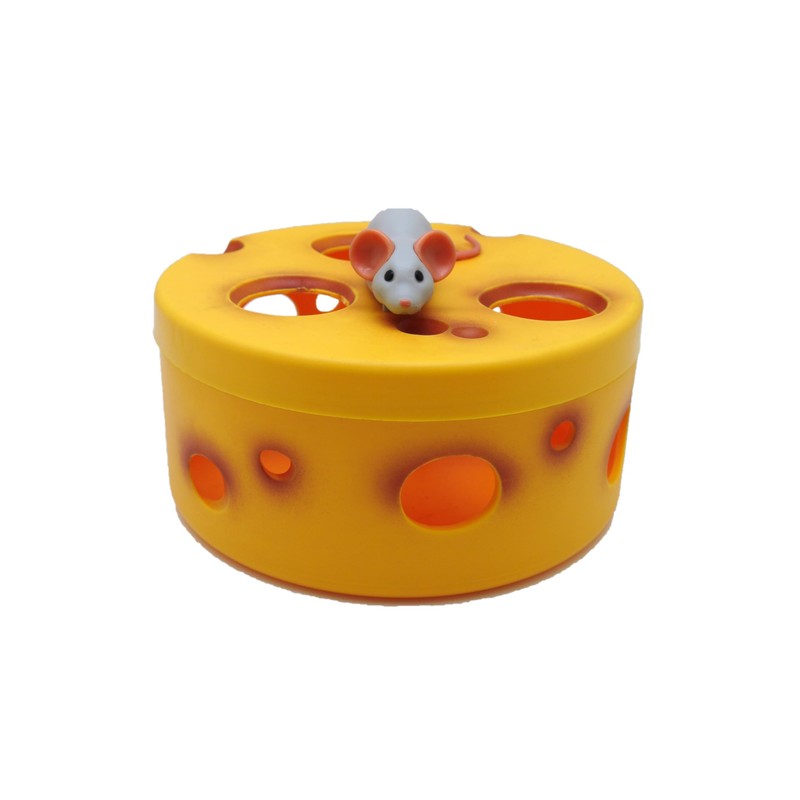 PAWS MYTH Cheesy Mouse Hunt Durable Interactive Cat Toy, 2