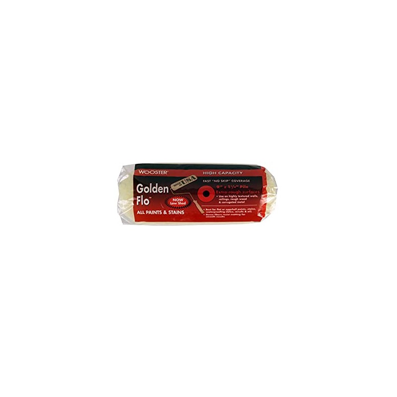 Wooster Brush RR664-9 Golden Flo Roller Cover 1 1/4-Inch Nap,