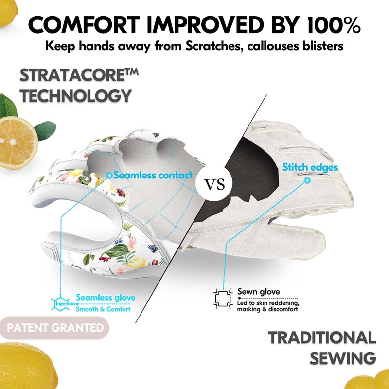 [Vgo...] Gardening Gloves for Women, Safety Work Gloves for Anti-Stabbing,