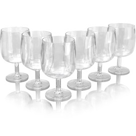 Yanglonghui 12 Ounce Plastic Wine Glasses Set Of 6,Unbreakable Acrylic Wine Glasses,Reusable Colored Plastic Goblets Stackable,Dishwasher Safe Bpa Free Ideal For Parties (Clear Color, 12 Ounce)