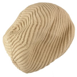 Armycrew 10 Inch Deep Crown Acrylic Slouch Beanie Hat - Khaki