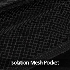 Vaguelly Wireless Microphone Case: Hard EVA Case for Handheld Microphone Dual Mic Bag Microphone Hard Carrying Travel Case, Black,Red, 30x15cm