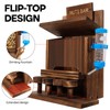 DAZUINIAO Squirrel Feeders for Outside Tree Wooden Squirrel Picnic Table