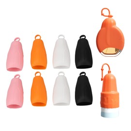 8 Fundas Elásticas para Viajes a Prueba de Fugas, Fundas de Viaje de Silicona a Prueba de Fugas, Artículos de Tocador de Silicona, Fundas para Botellas de Viaje, Gadget para