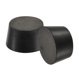 sourcing map Rubber Tapered Plug 42mm to 50mm Solid Test Tubes Bungs Stopper Black for Lab Home 3 Pieces