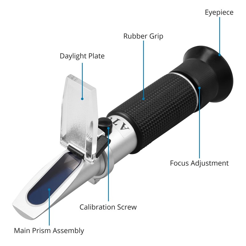 AUTOUTLET Salinity Concentration Meter, Salt Refractometer, Salt Concentration, Automatic Temperature