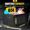 MIKKUPPA Car Trunk Organizer 65l Collapsible Trunk Organizer With Lid