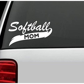 CCI Creative Concept Ideas CCI012 - Softball Mom Die Cut Vinyl Window Decal/Sticker for Car, Truck, Laptop | 7 X 5 in