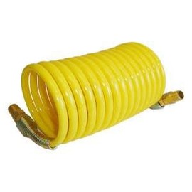 Interstate Pneumatics HR14-012 Yellow Polyurethane Recoil Hose 1/4 Inch x 12 feet Solid Fittings