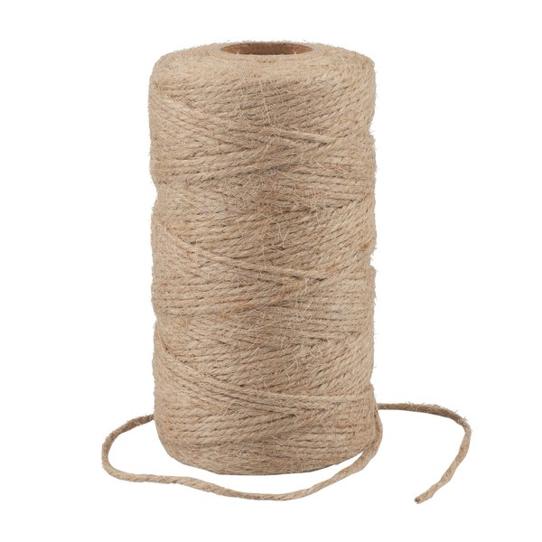 G2PLUS 100 m Natural Jute Twine, Jute Twine, 2 mm Jute Twine, Gardening Twine for Favours, Jute Rope with 4 Heads for Gardening, Gift Packs, Plants