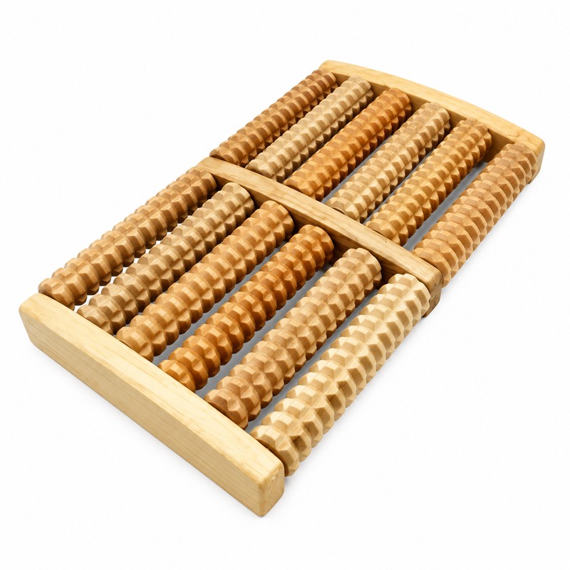 Wooden Foot Massager – Manual Rolling Foot Relaxation Tool