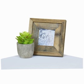 Home Basics Triangular Corner Wall Shelf | Small Floating Shelf for Minimalist Decor and Essentials Storage | Durable MDF, Easy to Install | Holds 7lbs.