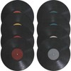 LIFKOME 8pcs Blank Vinyl Records Retro Record Wall Stickers Retro