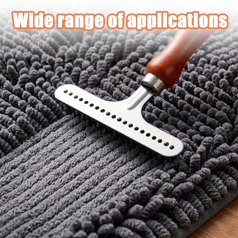 Carpet Pile Brush, Dual-Use Carpet Rake and Pet Undercoat Rake