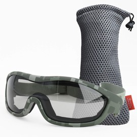 Viriber Motorcycle Goggles Bike Goggles UV Protective Outdoor Glasses Dust-proof Protective Combat Goggles Military Sunglasses Outdoor Tactical Goggles (Camouflage glasses)