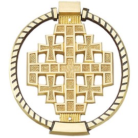 803 Jerusalem Cross Door Knocker in Solid Bronze