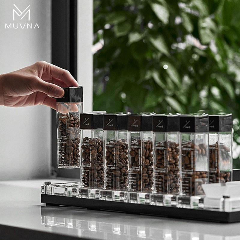 MUVNA Single Espresso Bean Storage - 12 Tubes Coffee Bean