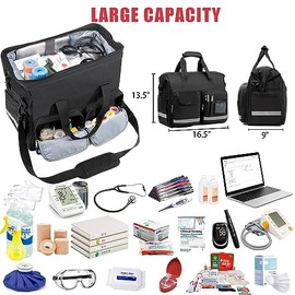 Gatycallaty - Bolsa médica para médico, salud en el hogar, enfermera, trauma, rojo, ems, emergencia, primer respondedor, Emt, Med, Dr, enfermera, equi