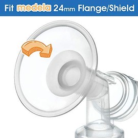 Maymom Flange Inserts 15mm Compatible with Medela and Spectra 24mm Shields / Flanges Use with Freestyle, Harmony and Sonata to reduce the 24mm nipple channel to 15mm - Pack of 2