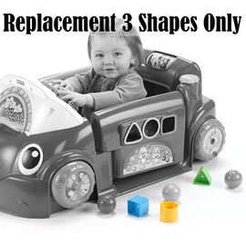 Replacement Parts for Fisher-Price Laugh and Learn Smart Stages Crawl Around Car - DJD09~3 Shapes ~ Also Works with Models CJM93 and Y7749 - Colors May Vary