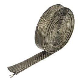 MECCANIXITY Heat Shield Sleeve, 5/8" ID 16 Feet Heat Sleeve Automotive Wire Heat Shield Fuel Line Heat Shield Sleeve Heat Sleeve Heat Wrap 800 Degree for Wires, Titanium Color